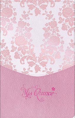 Biblia RVR60 Mis Quince/ Rosa Floreado Imitacion Piel