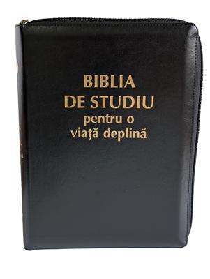 Biblia de studiu pentru o viata deplina cu FERMOAR - NEGRU