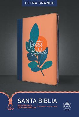 Biblia RVR60/Edicion De Referencia/Ultrafina/Ziper/Azul-Rojo/Letra Grande