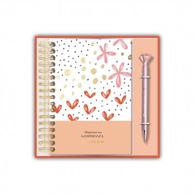 Libreta Diamante/Alegrense En La Esperanza/Boligrafo