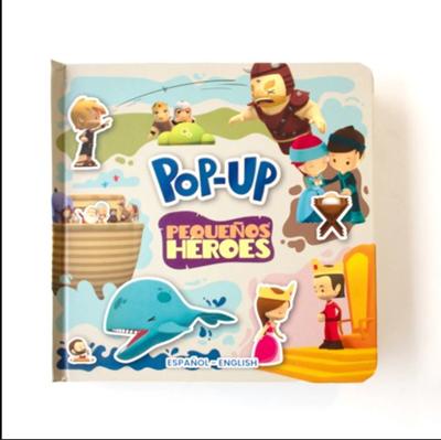 Libro Pop Up Pequeños Heroes/ Bilingue (Tapa dura) [Libro para Niños]