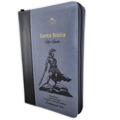 Biblia RVR6068cz / Gris Esforzaos/ Cierre C. Dorado