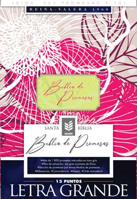 Biblia De Promesas RVR60 Letra Grande Floral Indice