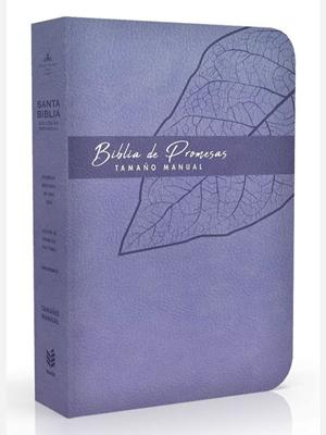 Biblia De Promesa RVR60 Tamaño Manual Piel Especial Lavanda