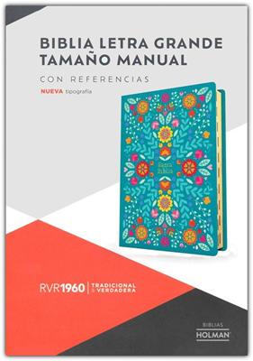 Biblia RVR1960/ Tamaño Manual Letra Grade Floreada con Índice