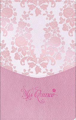 Biblia RVR60 Mis Quince/ Rosa Floreado Imitacion Piel