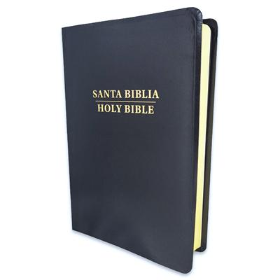 Biblia Bilingue 1960-KJV/ Negro Imitación Piel