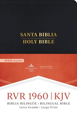 Biblia Bilingue 1960/KJV Letra Grande Negro
