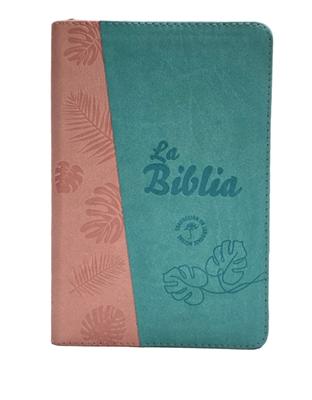 Biblia TLA 066ZLG Bicolor Verde Menta -Rosa