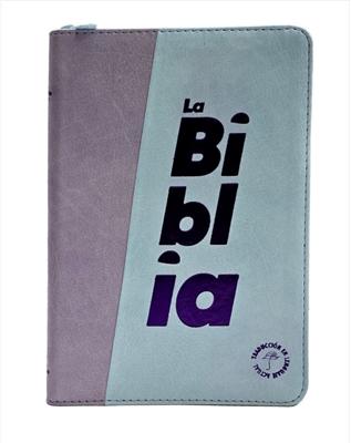 Biblia TLA 066ZLG Bicolor Azul Claro - Mora