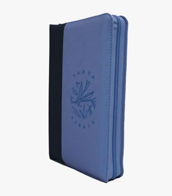 Biblia RVR066ZLG Azul Claro  Cierre Canto Pintado
