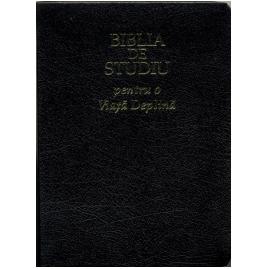 Biblia de studiu pentru o viaţă deplină, piele, fermoar, neaurită