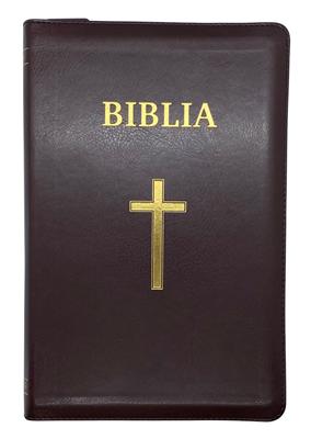 Biblia, editia Centenara, cu fermoar, maro