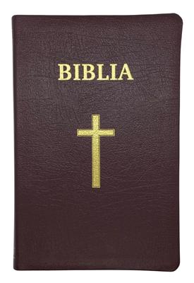 Biblia, editia Centenara, de piele, visinie