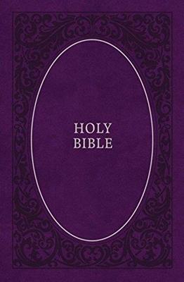 Kjv holy bible, Leathersoft purple & silver