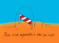 Carte postale saut d'obstacles