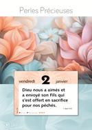 Perles Précieuses calendrier - Plaque 2027
