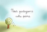 Carte postale Nous partageons votre peine