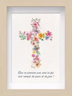 Mon cadre inspiration Croix en fleurs