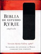 RVR 1960 Biblia De Estudio Ryrie Ampliada (Semi piel dos tonos negro)