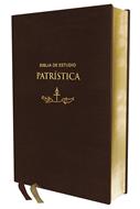 RVR Biblia de Estudio Patrística (Piel Cuero, Marrón, Interior a dos tonos)