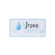 Placa para Auto Only Jesus Satisfies (Metal)