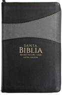 Biblia RVR6065 cz LG PJR Clasica Bitono Negro/Gris (Símil Piel con Zipper)