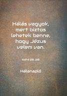 Hálanapló, Jézus velem van (barna) (Keménytáblás)