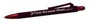 Stylo à bille avec stylet tactile marron