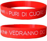 Braccialetto in silicone Beati i puri di cuore