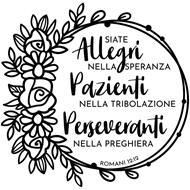 Adesivo Allegri nella speranza - Romani 12:12 Piccolo (ST)