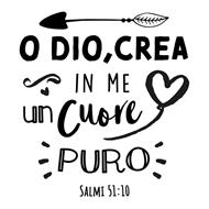 Adesivo Cuore puro - Salmi 51:10 (SB)
