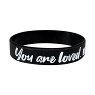 A51118 - Braccialetto in silicone You are loved nero
