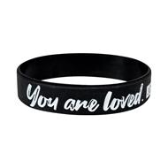 A51118 - Braccialetto in silicone You are loved nero