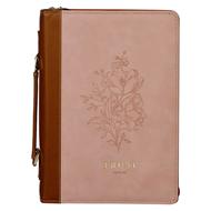 Copribibbia in similpelle Trust Pink/Brown Large (Similpelle)
