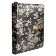 Biblia RVR60 Plateada Flores con Cierre e Índice (Imitación Piel) [Biblia]
