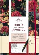 Biblia de Apuntes Floreada Azul Oscuro (Tapa Dura)