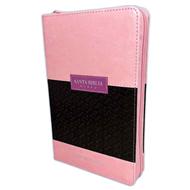 RVR60 Biblia Tamaño Manual Letra Grande con cierre e índice (Imitación Piel)