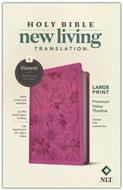 Angol Biblia New Living Translation (NLT) Large Print Premium Gift Bible, Filament Edition, Garden Pink (Imitation Leather)