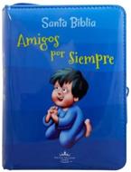 Biblia RVR60 Amigos por Siempre Bolsillo Cierre Azul (Simi Piel con Cierre) [Biblia para Niños]