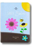 Biblia RVR60 025 Cierre PJR Primor Café Azul Abejas En Primavera (Simi Piel con Cierre) [Biblia]