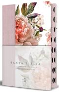 Biblia RVR60 LSGigante Simi Piel Flor 2 Cierre Indice TD (Tapa Dura) [Biblia]