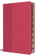 KJV Holy Bible Large Print thumb Index Rosa (Tapa Suave)