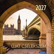 Kisméretű négyzetes falinaptár 2027 – Újat cselekszem (füzetkapcsolt)