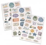 Lot de 3 planches d'autocollants - motifs ados