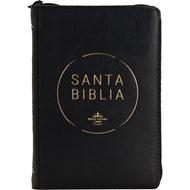RVR 1960 Biblia de Letra Grande y Zíper (Vinilo negro con cierre, canto rojo)