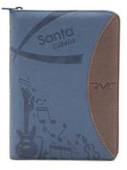 Biblia Tamaño 045 Azul Vinotinto Palabras De Jesús En Rojo (Símil Piel con Zipper) [Biblia]