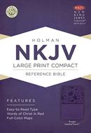 Biblia NKJV Letra Grande Compacta Violeta Ingles (Flexible Imitacion Piel Violeta) [Biblia]