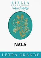 Biblia Devocional Mujer Verdadera NBLA/Aqua/Letra Grande (Símil Piel)