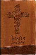 Santa Biblia de Promesas RVR-1960, Jesús para todos, Letra Grande / Tamaño Manual, Piel especial con índice, Café (Símil Piel)
